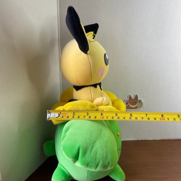 Pokemon Plush Pichu Skiploom DX Friends Big Banpresto 2001 UFO Prize Stuffed Toy - Picture 3 of 12